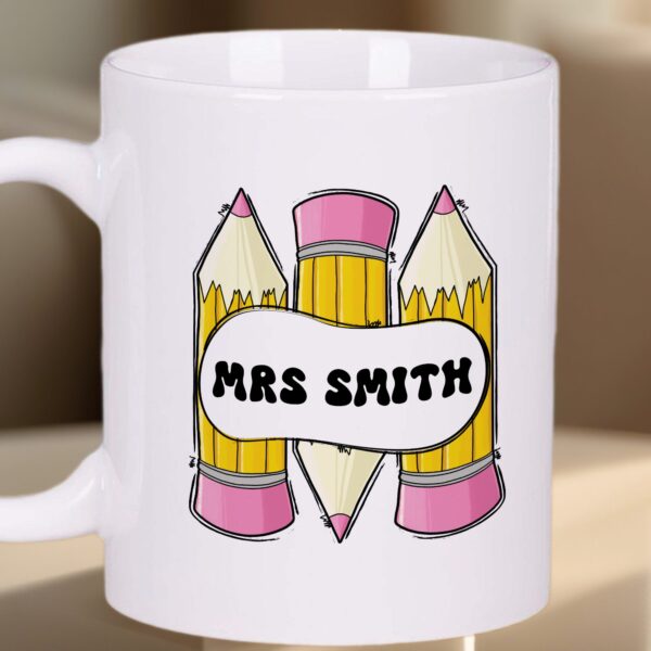 Teachers Pencil Mug 11oz Coffee/Tea Mug, Gift Ideas, Gifts for Teacher, Teachers, School Leaver, Nursery Leaver Gift - Image 2