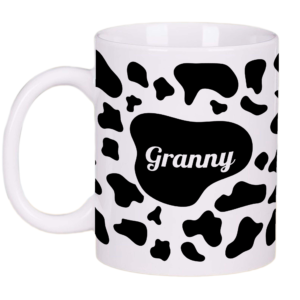 Cow Print Granny Mug Gift Tea Coffee Cup 11oz Mothers Day Gifts, Gift Ideas