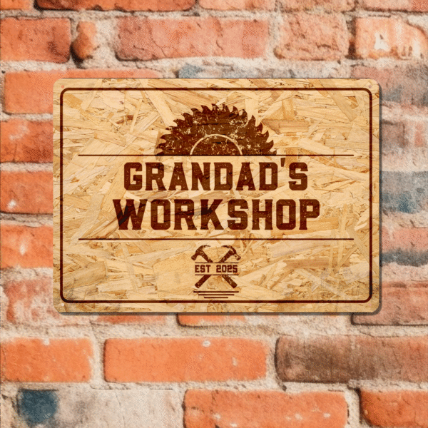 Personalised Workshop Metal Sign MDF Style - Image 3