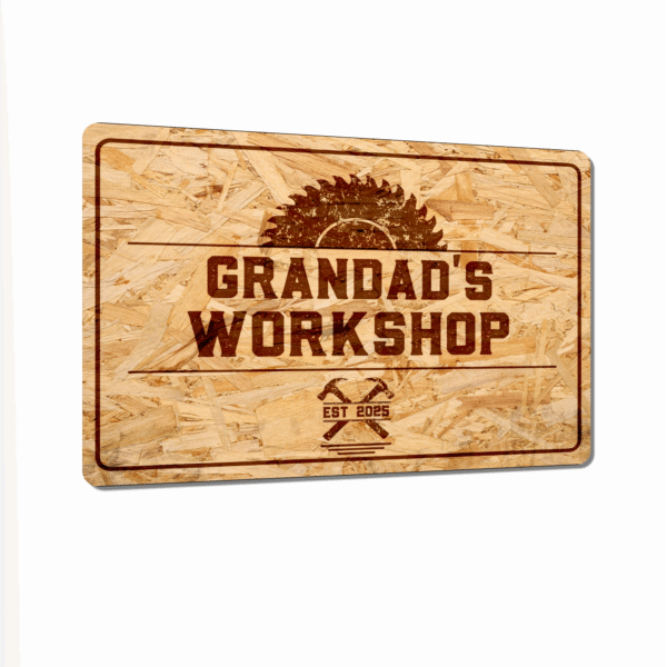 Personalised Workshop Metal Sign MDF Style - Image 4