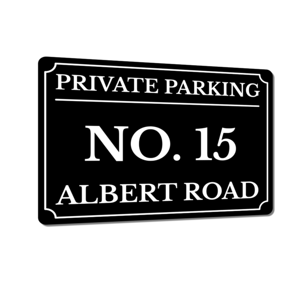 Personalised Private Parking Sign – Custom Metal Driveway Sign – No Parking for House Number - Image 10