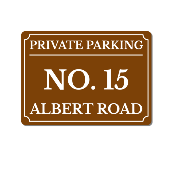 Personalised Private Parking Sign – Custom Metal Driveway Sign – No Parking for House Number - Image 5