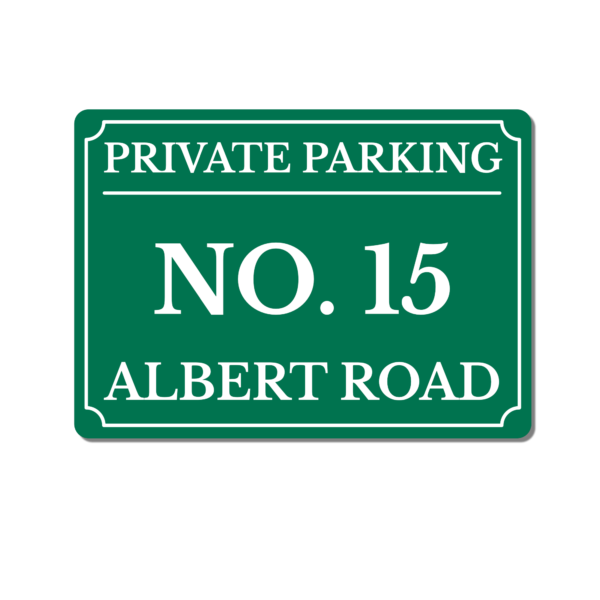 Personalised Private Parking Sign – Custom Metal Driveway Sign – No Parking for House Number - Image 6