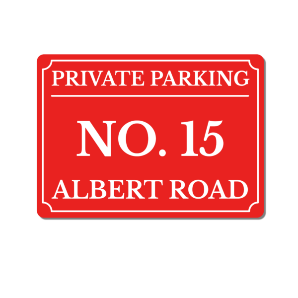 Personalised Private Parking Sign – Custom Metal Driveway Sign – No Parking for House Number - Image 7