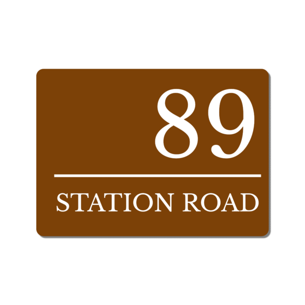 Personalised Modern House Number Sign – Custom Street Name Metal Plaque - Image 7