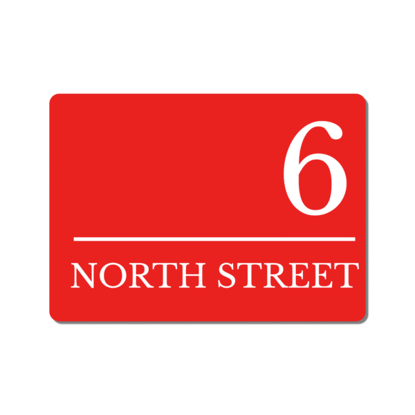 Personalised Modern House Number Sign – Custom Street Name Metal Plaque - Image 11