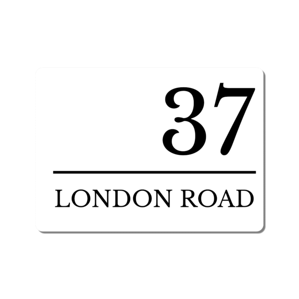 Personalised Modern House Number Sign – Custom Street Name Metal Plaque - Image 13