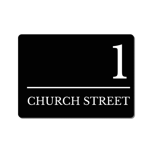 Personalised Modern House Number Sign – Custom Street Name Metal Plaque - Image 3