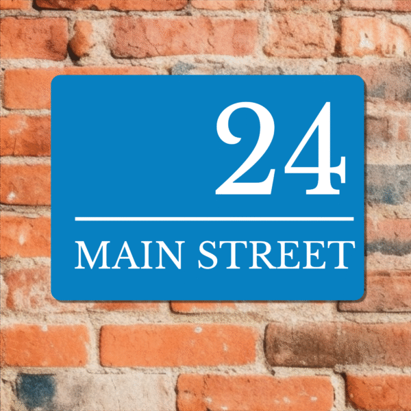 Personalised Modern House Number Sign – Custom Street Name Metal Plaque - Image 6