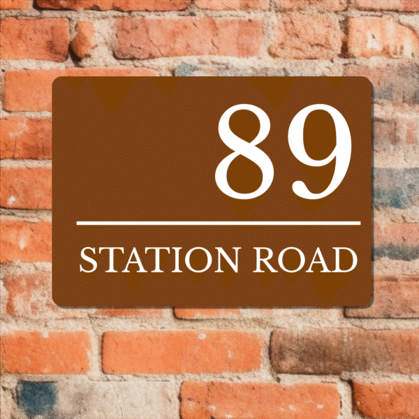 Personalised Modern House Number Sign – Custom Street Name Metal Plaque - Image 8