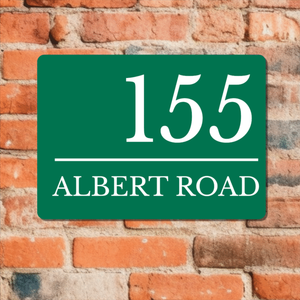 Personalised Modern House Number Sign – Custom Street Name Metal Plaque - Image 10