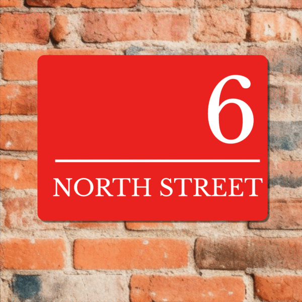 Personalised Modern House Number Sign – Custom Street Name Metal Plaque - Image 12
