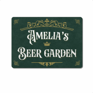 Personalised Beer Garden Sign – Custom Vintage-Style Metal Plaque for Garden Bar or Patio