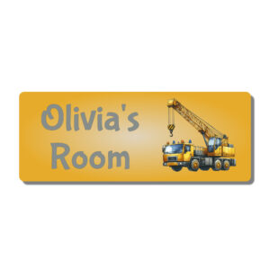 Personalised Kids Room Door Plaque – Crane