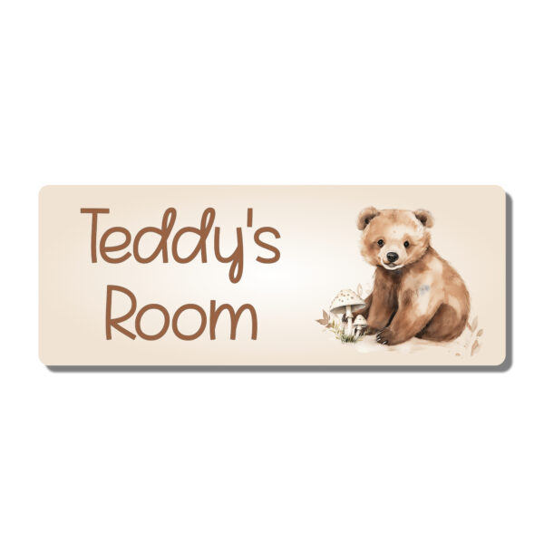 Personalised Kids Room Door Plaque – Cute Bear