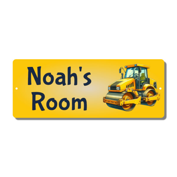 Personalised Kids Room Door Plaque – Steam Roller - Image 4