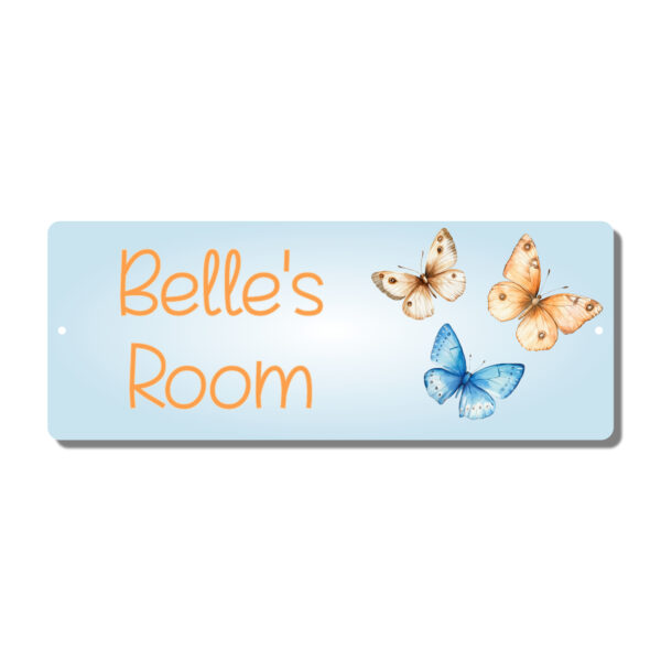 Personalised Kids Room Door Plaque – Cute Butterfly - Image 4