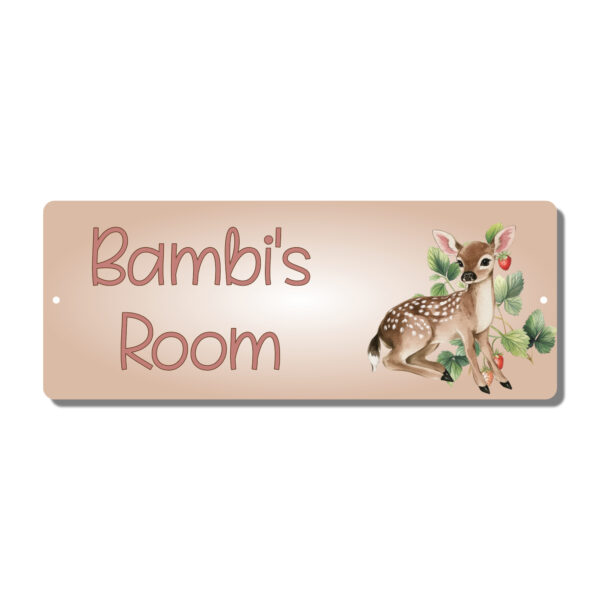 Personalised Kids Room Door Plaque – Cute Deer - Image 4