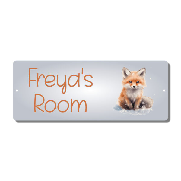 Personalised Kids Room Door Plaque – Cute Fox - Image 4