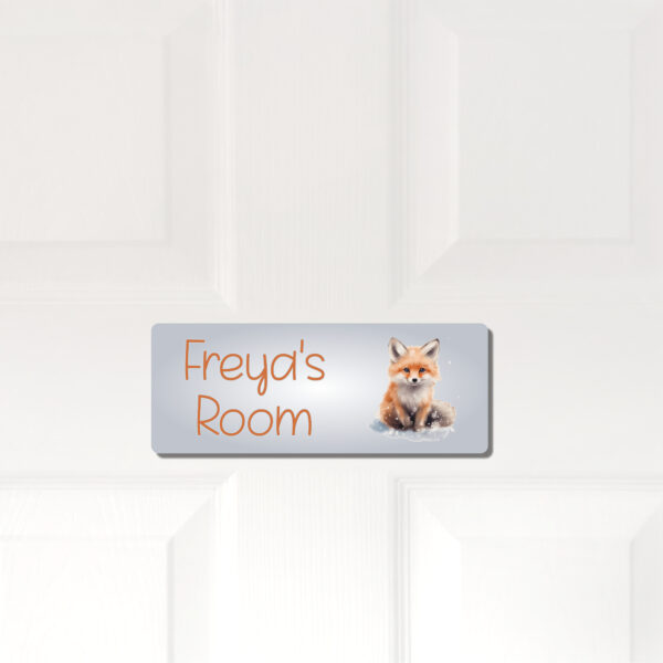 Personalised Kids Room Door Plaque – Cute Fox - Image 5