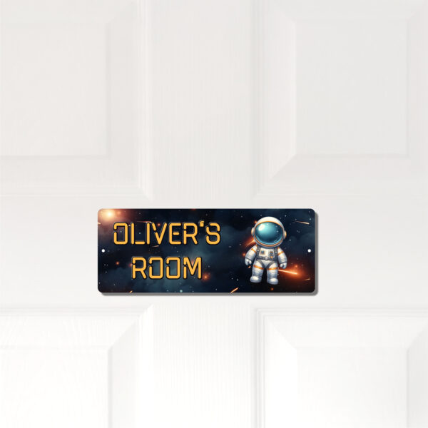 Personalised Kids Room Door Plaque – Spaceman - Image 2