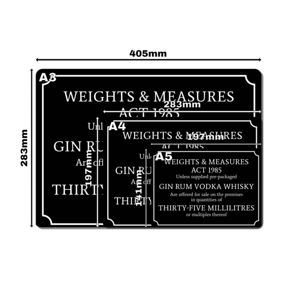 Personalised UK Weights and Measures Act Sign – Vintage Style Metal Plaque for Home Bar, Man Cave or Garden Pub - Image 8