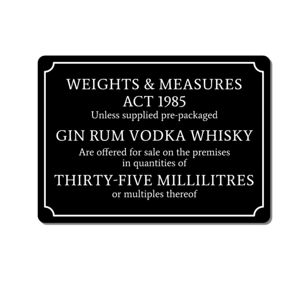 Personalised UK Weights and Measures Act Sign – Vintage Style Metal Plaque for Home Bar, Man Cave or Garden Pub - Image 5