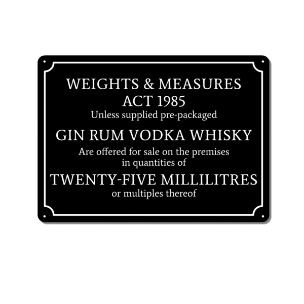 Personalised UK Weights and Measures Act Sign – Vintage Style Metal Plaque for Home Bar, Man Cave or Garden Pub - Image 12