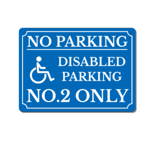 Personalised Disabled Parking Sign, No Parking Blue Metal Sign, Custom Parking Space Sign, Reserved Bay Plaque