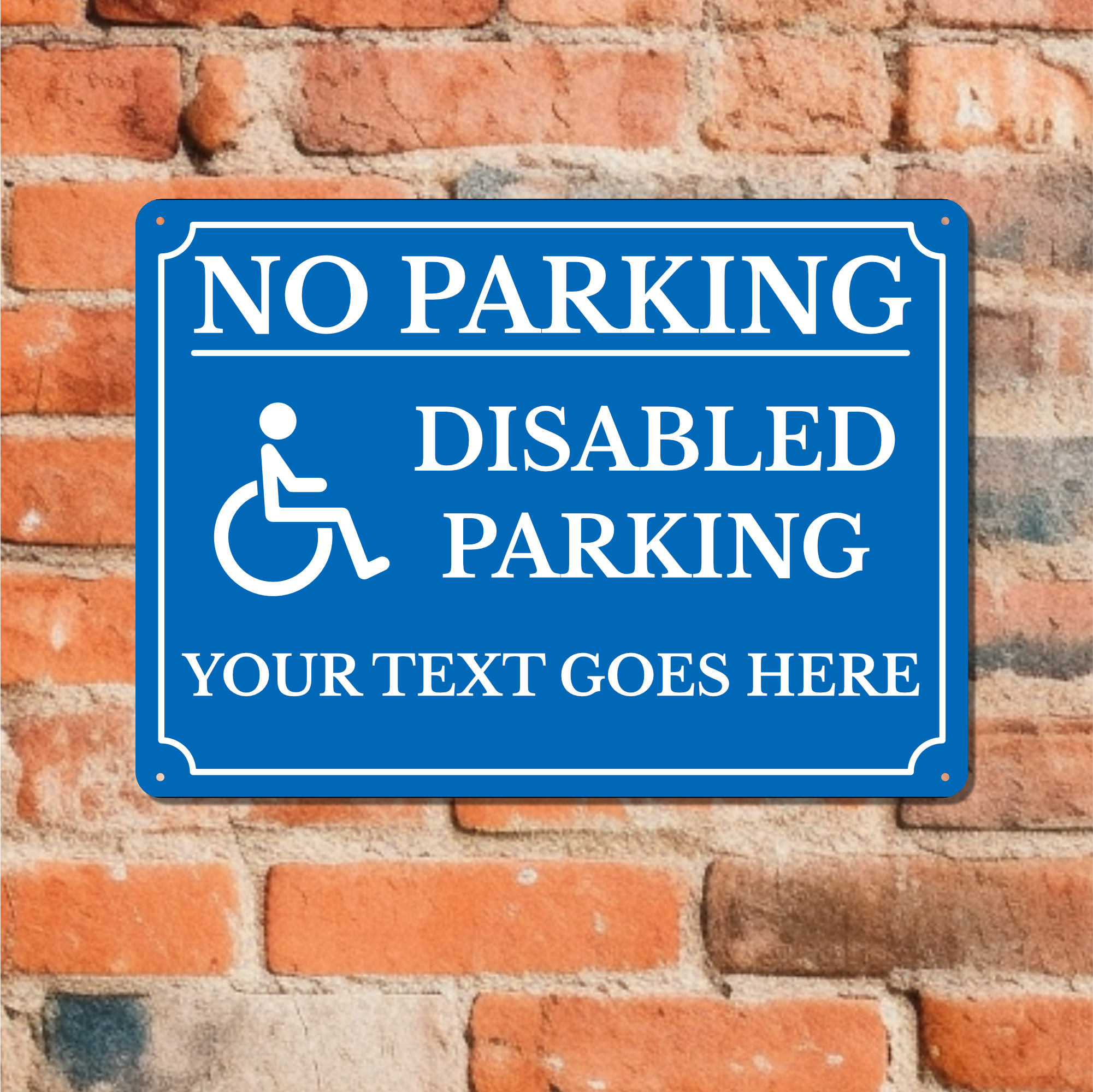 Personalised Disabled Parking Sign, No Parking Blue Metal Sign, Custom Parking Space Sign, Reserved Bay Plaque - Image 5