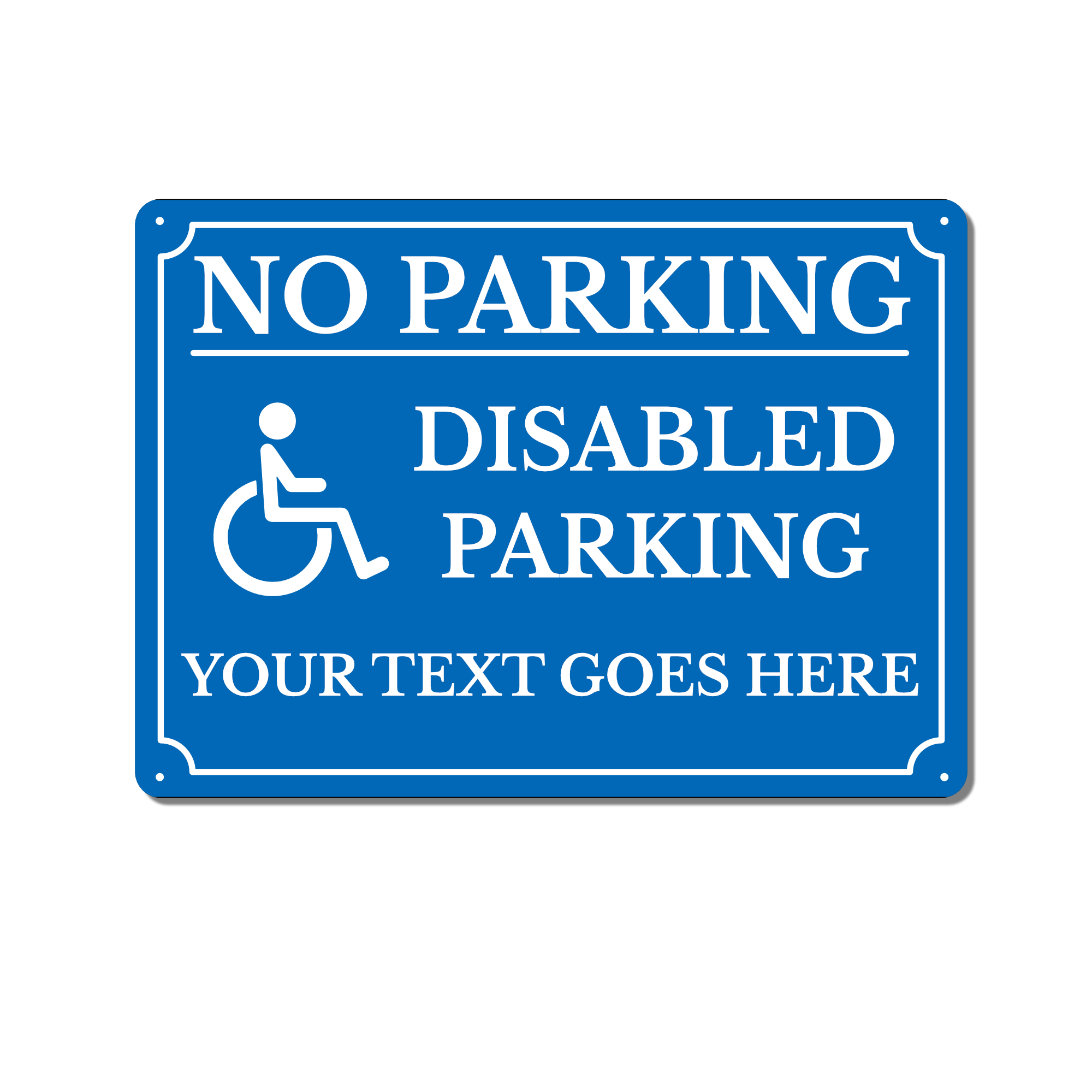Personalised Disabled Parking Sign, No Parking Blue Metal Sign, Custom Parking Space Sign, Reserved Bay Plaque - Image 7