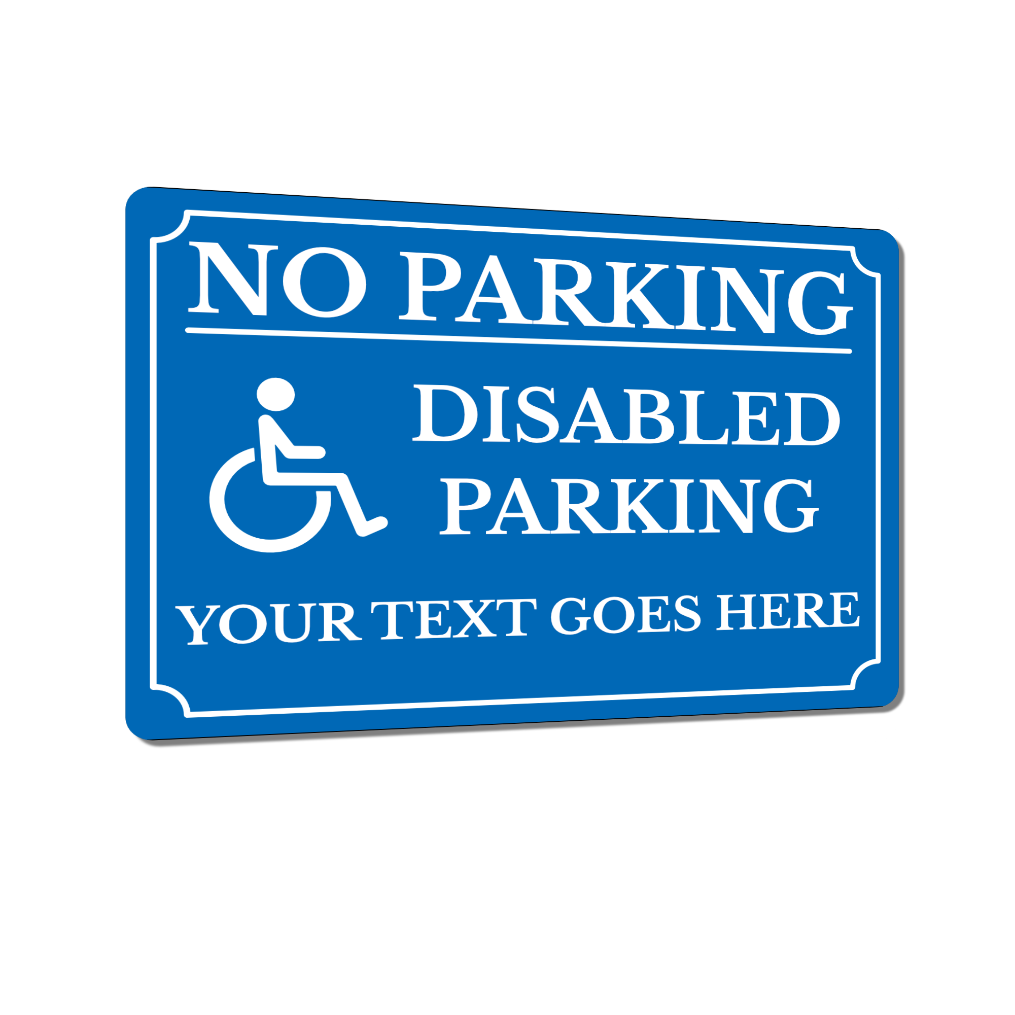 Personalised Disabled Parking Sign, No Parking Blue Metal Sign, Custom Parking Space Sign, Reserved Bay Plaque - Image 9